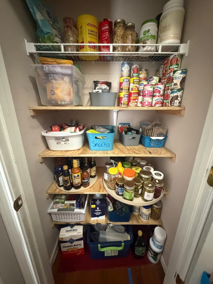 Pantry after organizing